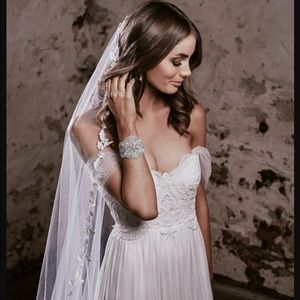 Anna Campbell Pearl Cuff Wedding Bridal bracelet